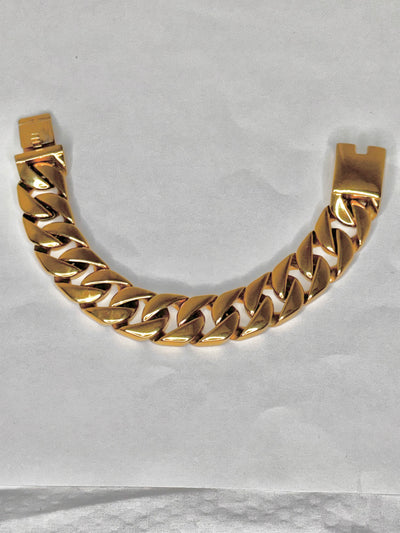 Heavy Duty Gold Plated Stainless Steel Bracelet