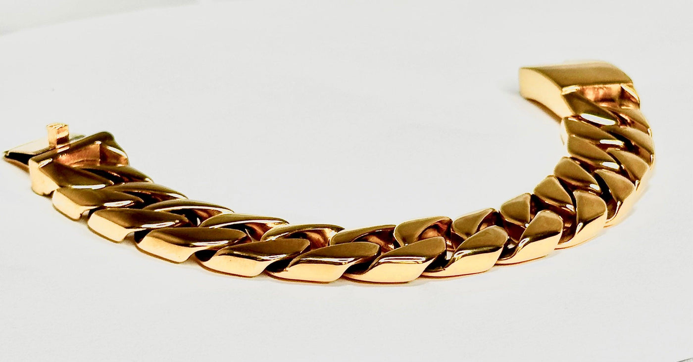 Heavy Duty Gold Plated Stainless Steel Bracelet - Brent's Bling