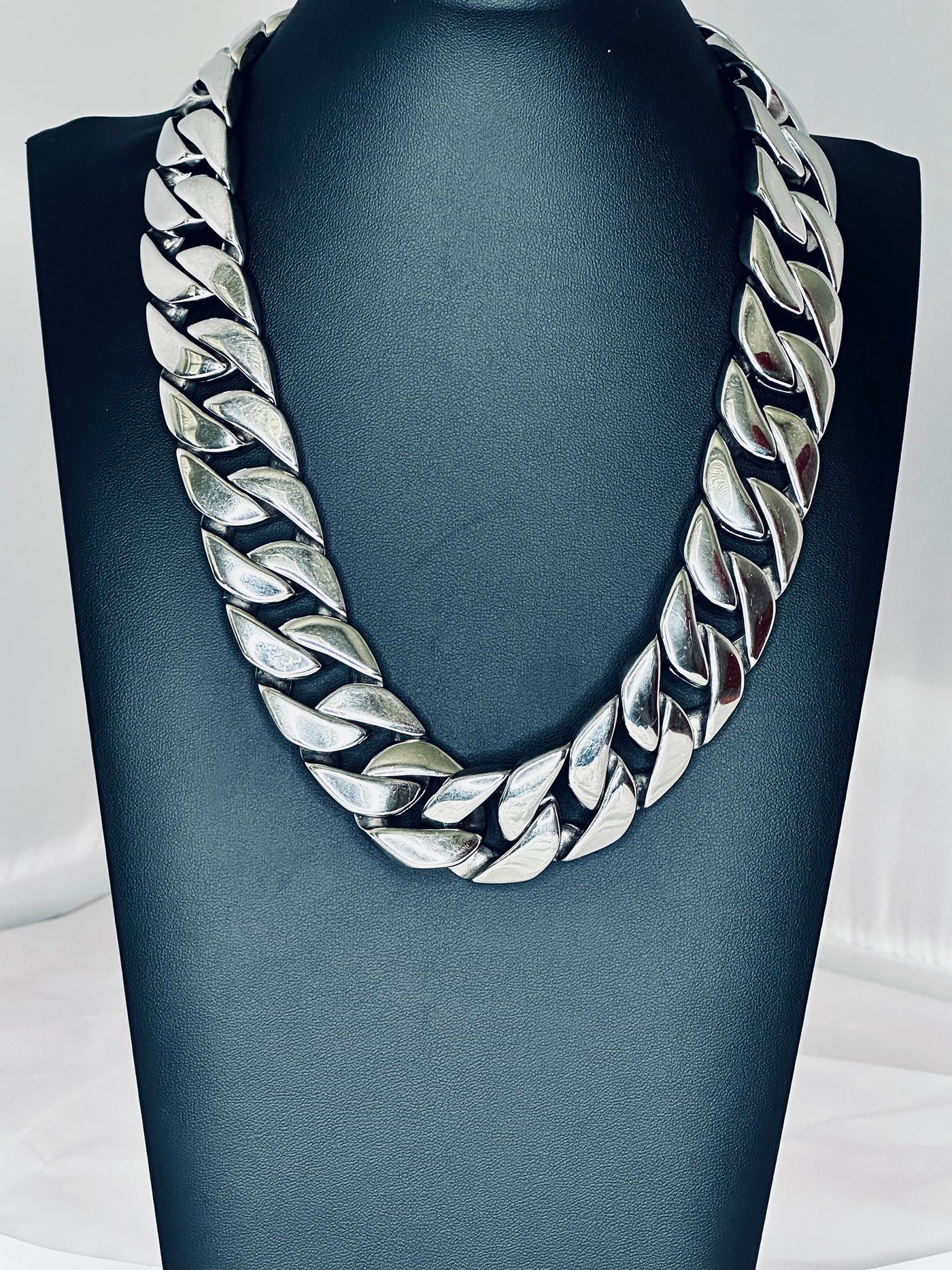 Heavy-Duty Silver Stainless Steel Necklace