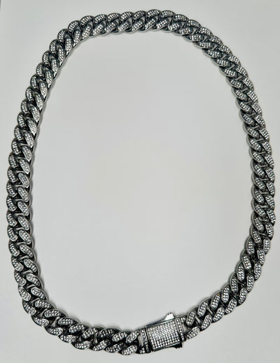 ICED Stainless Steel 16mm Iced Necklace