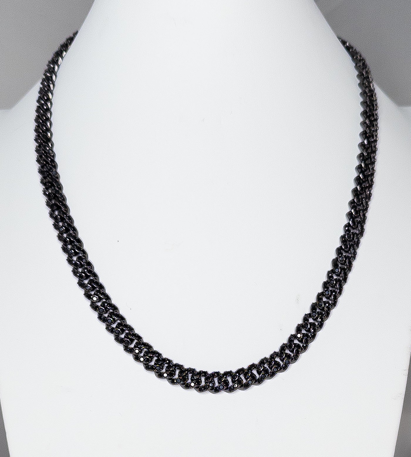 Brent Blingin musta jääkuubalainen linkkiketju, 24 tuuman jääemaili messingikaulakoru