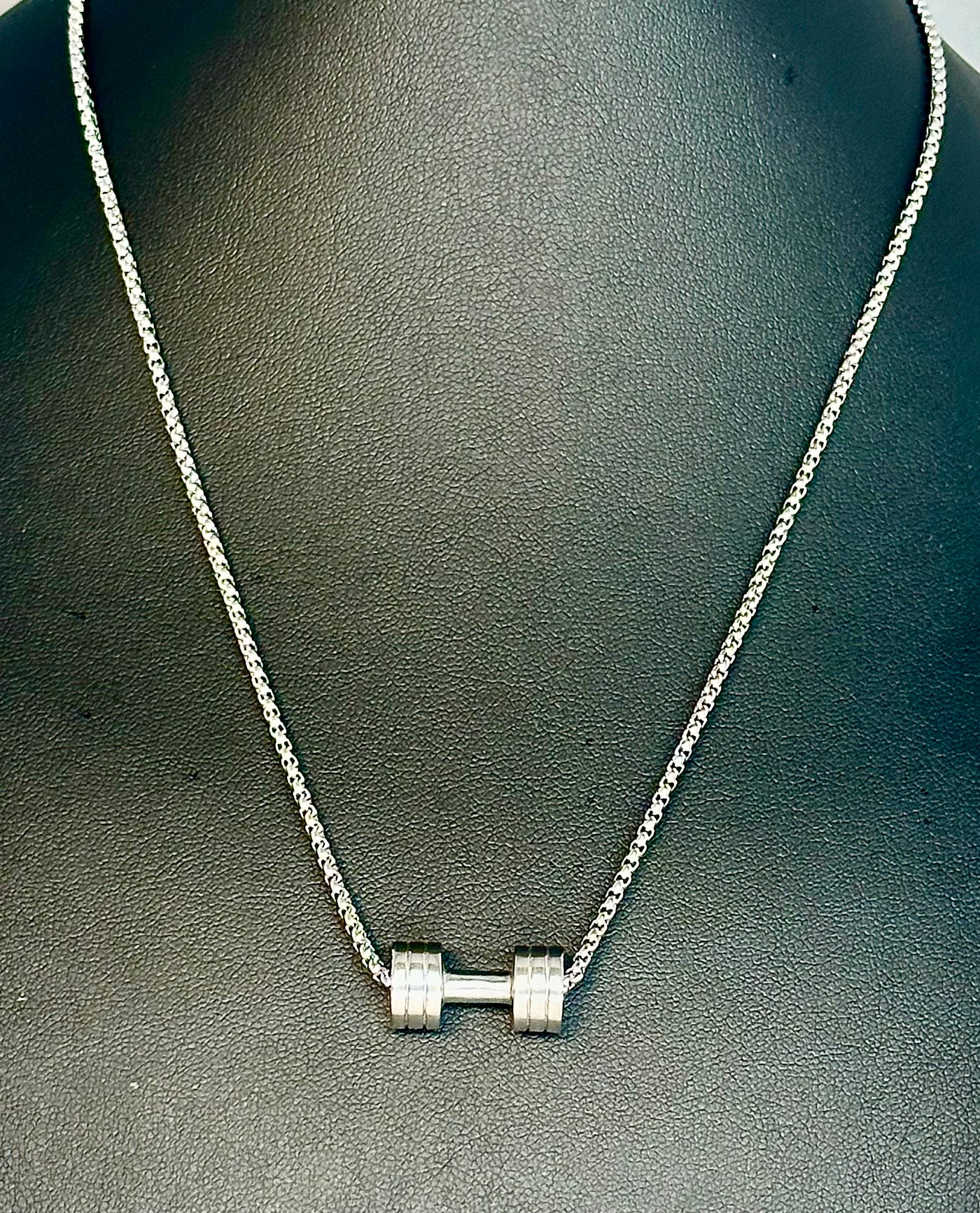 Women’s Floating Dumbbell Necklace