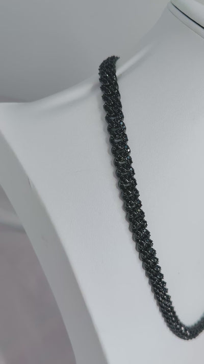 Brent Blingin musta jääkuubalainen linkkiketju, 24 tuuman jääemaili messingikaulakoru