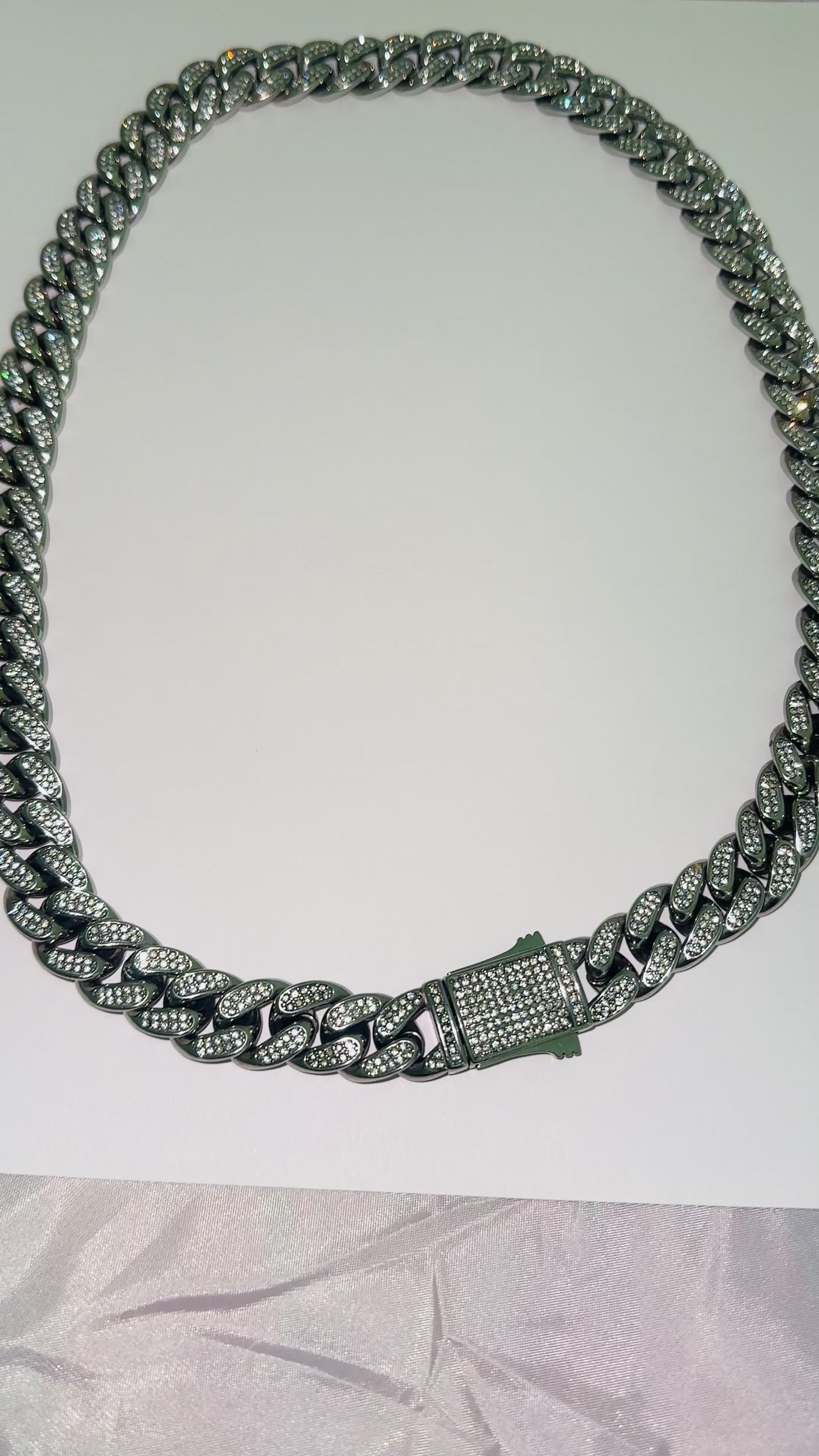 ICED Stainless Steel 16mm Iced Necklace