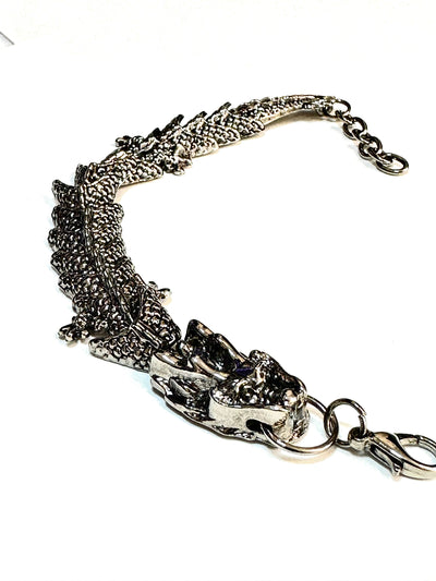 Dragon Bracelet Silver Stainless Steel - Brent's Bling