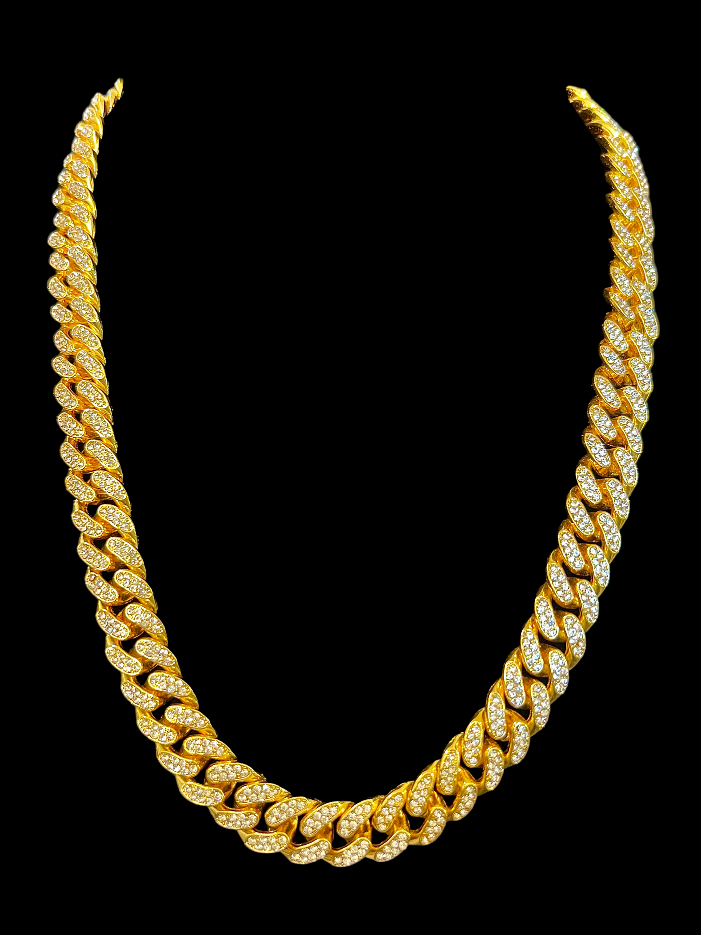Discover the Pinnacle of Fitness Fashion: Gold-Plated Iced Cuban Chain