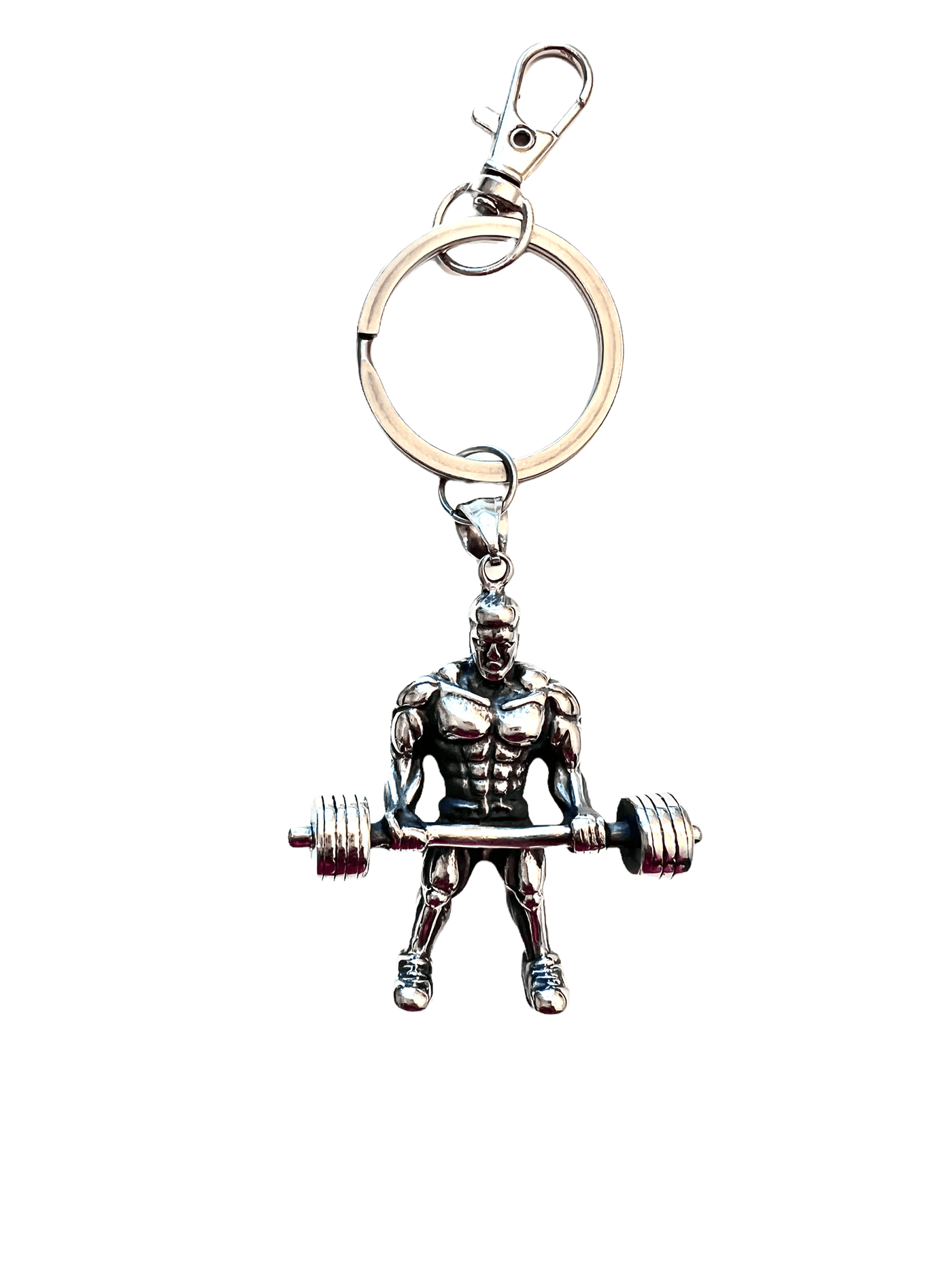 Stainless Steel Weight lifter Key Chain - Brent's Bling