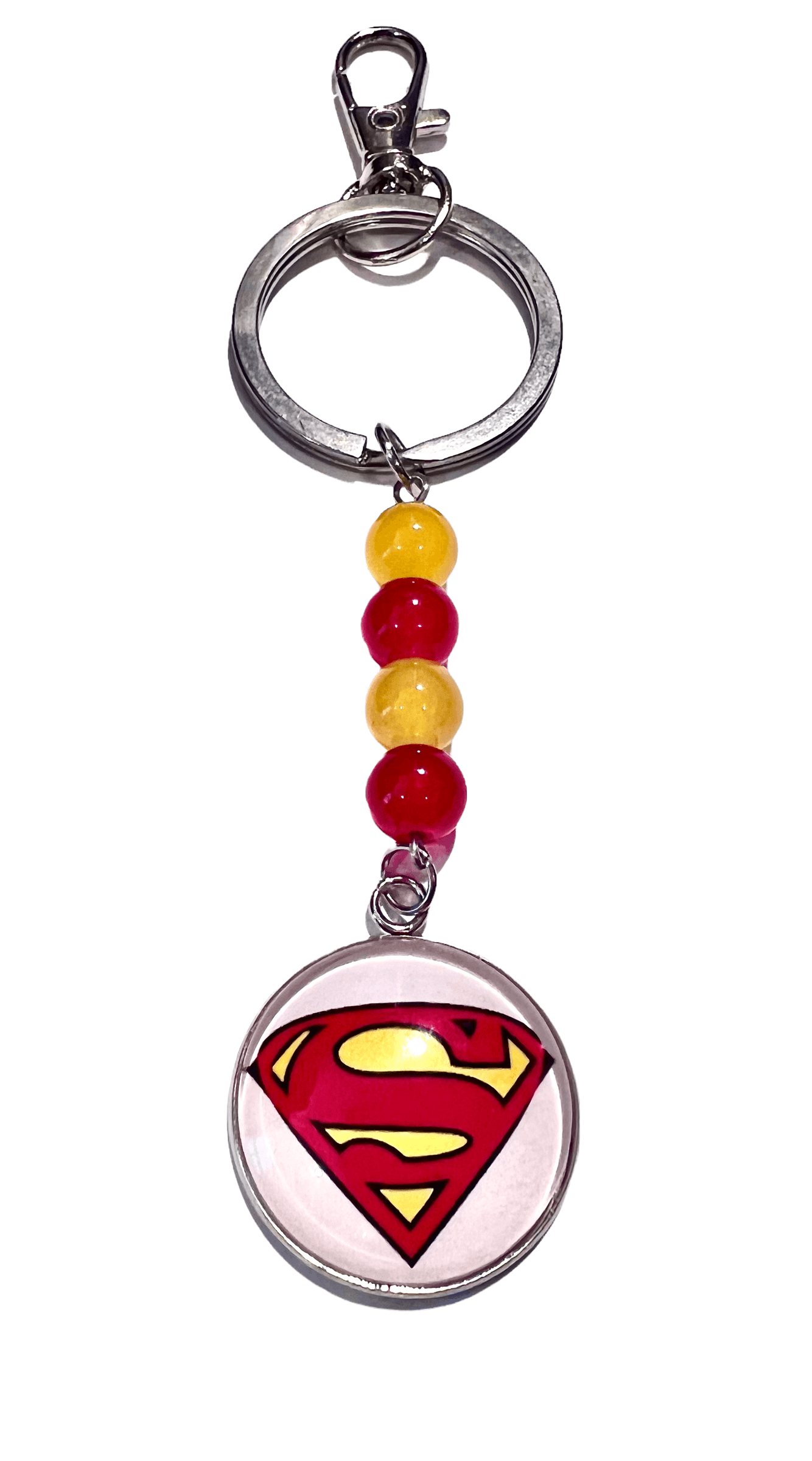 Superman logo Stainless Steel Silver Key Chain - Brent's Bling